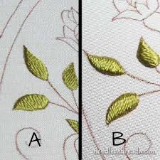 Mission Rose Little Leaves In Satin Stitch Needle Nthread Com Embroidery Leaf Embroidery Projects Crewel Embroidery