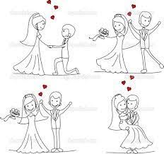 Gelin Damat Cizimi Ile Ilgili Gorsel Sonucu Dugun Davetiyesi Sablonlari Dugun Boyama Sayfalari