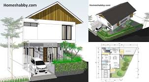 Model rumah modern untuk lahan yang cukup luas. Desain Dan Denah Rumah Bertingkat Di Sudut Jalan Dan Lahan Miring Dengan Garasi Bawah Tanah Homeshabby Com Design Home Plans Home Decorating And Interior Design