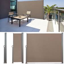Paravent Retractable 300 X 200 Cm Store Taupe Lateral Enroulable 12670