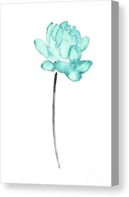 Watercolor painting flowers for kids. Blue Lotus Flower Watercolor Painting Abstract Flower Art Print Baby Blue Floral Kids Room Decor Canvas Print Canvas Art By Joanna Szmerdt