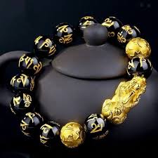 negativity protection black obsidian pixiu bracelet in 2021 lucky jewelry bracelets for men gold woven bracelet