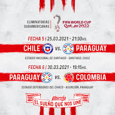 Lo más leído en futbolperuano.com. Onlivepy Auf Twitter Por Las Fechas 5 Y 6 De Las Eliminatorias Sudamericanas Paraguay Visita A Chile El 25 De Marzo Y Recibe A Colombia El 30 De Marzo Https T Co Rgqxdf7qta