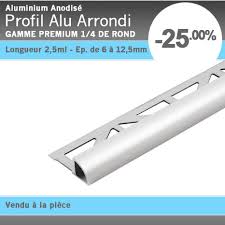 Profil D Arret 1 4 De Rond Alu Anodise Www Plinthe Alu Com