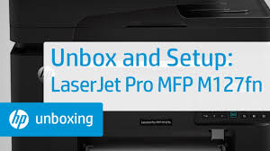 شرح تعريف طابعة hp من موقع الشركة الرسمي. Unboxing And Setup Laserjet Pro Mfp M127fn Hp Youtube