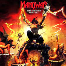 * the first metal band to include sword & sorcery imagery in both their lyrics and on their album covers * the only band ever to record with orson welles Manowar The Triumph Of Steel Album Cover Heavy Metal Art Black Sails Pirates