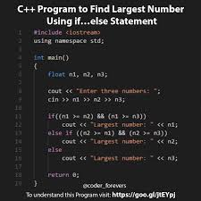 C Program To Find Largest Number Among Three Numbers In 2020 Basic Computer Programming Computer Programming Languages Programming
