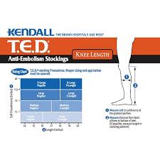 Kendall Anti Embolism Ted Compression Stockings Knee Length