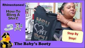Put any small rhinestone garments, like bras, tank tops, or bandanas, into this bag before you start washing them. How To Bling A Shirt Hotfix Stones Rhinestone Shirt Tutorial Youtube