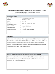 Sektor pendidikan islam, jpn perak telah mengadakan bengkel pembinaan soalan latih tubi jawi pendidikan islam sekolah rendah negeri pera. Laporan Pelaksanaan Latihan Dalam Perkhidmatan Guru