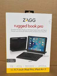 A unique, magnetic hinge secures the ipad at virtually any angle and converts into a keyboard, video, case, and book mode while a lithium polymer battery. Zagg Slimbook Tastatur Hulle Fur Ipad Pro 9 7 Schwarz For Sale Online Ebay