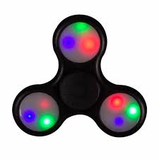 Led Light Up Fidget Toy Spinner Black Stress Relief Toys Led Spinner Fidget Spinner