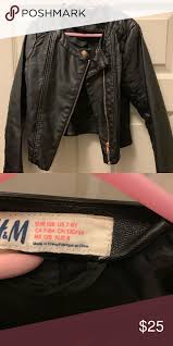 Girls Black Leather Jacket Great Condition H M Jackets Coats Girls Black Leather Jacket Black Faux Leather Jacket Black Leather Jacket