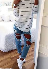 Black And White Striped Top Outfit Ideas Cute Matching Couple Shirts Couldnt Clothes Fashion Casual Outfits