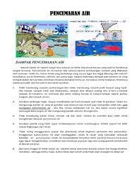 Berbagai macam hal yang dibutuhkan oleh manusia berasal dari tanah. Makalah Pencemaran Air