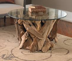 Driftwood Cocktail Table Driftwood Table Driftwood Coffee Table Round Glass Coffee Table