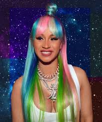 Cardi B Rainbow Wig Hot Pink Hair Men Hair Color Rainbow Wig