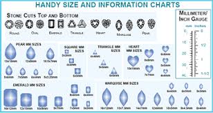 chart gemstone size and ruler chart fire mountain gems