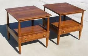 Willett Mid Century Modern Cherry End Tables Midcenturymodern Willet Transitional Furniture Cherry End Tables Furniture