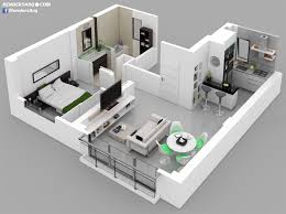 Casas De Dos Pisos Planos 3d Google Search 3d House Plans One Bedroom House Apartment Floor Plans
