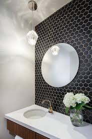 Black And White Tile Powder Room Rooms Viewer White Tile Bathroom Walls Bathroom Wall Tile Tile Bathroom