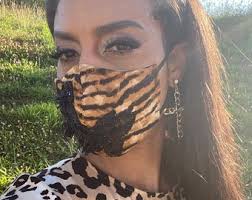 Tiger Printed Embellished Masks