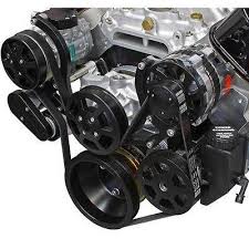 Sbc Serpentine Pulley Kit Billet Black Finish W Ac W Power Steering Hi Tech Classics