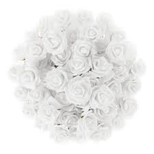 See more ideas about silk flowers, flowers, arrangement. Artificial Roses With Stems Real Touch Fake Flowers For Home Decor Wedding Bridal Baby Shower Centerpiece More 50 Pc Set By Pure Garden White Walmart Com Walmart Com