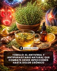 TOMILLO El tomillo es una planta muy apreciada en la medicina tradicional  por su aroma fuerte y sus propiedades. En muchos hogares se utiliza en  infusión para aliviar la tos, mejorar la
