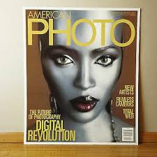 NAOMI CAMPBELL "Robot" Amer. Photo Mag Repro Poster 24.75 x 29.25 RARE! Lot  of 2