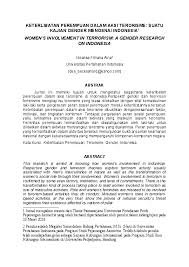 Dampaknya tidak hanya ujian nasional yang dibatalkan tetapi ujian sekolah smp yang semestinya dilaksanakan gagal dilaksanakan. Doc Jurnal Resume Keterlibatan Perempuan Dalam Aksi Terorisme Suatu Kajian Gender Mengenai Indonesia Idealisa Fitriana Aina Academia Edu