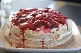 Roasted Strawberry Rhubarb Hazelnut Dacquoise Cake The Culinary Library Recipe Dacquoise Recipe Roasted Strawberries Dacquoise Cake