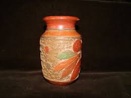 If you choose ceramic pots, you will find magnificent options available for the same. Mexican Red Clay Abstract Motif Terracotta Pot Red Green Folk Art Pottery Vase Ebay