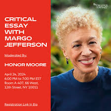 📚 Join us for an evening with celebrated author Margo Jefferson as she  sits down with Professor Honor Moore to discuss her work. 🌟 Margo  Jefferson's unique work fuses cultural criticism and