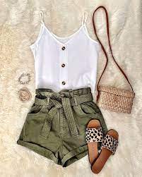 Instagram Lately Mrscasual Cute Summer Outfits Olive Shorts Fashion