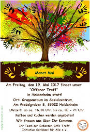 At home 19 mai 2021 03. Initiative Schlussel Fur Alle E V Offener Treff Findet Am 19 Mai 2017 In Heidenheim Statt