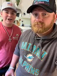 My boy cooked lunch first the football game. It's hard being a Dolphins  fan, but if they're ever gonna win one it'll be today! 😂🤞🏼