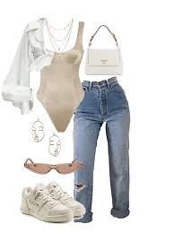 Beige Prada Outfit Shoplook Shopstyle Trend Spring Fashion Set Casual Polyvore Outfit Jeans In 2020 Prada Outfits Fashion Cool Outfits
