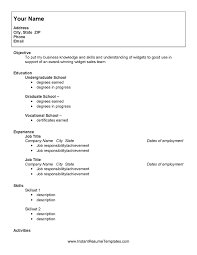 Resume For No Job Experience