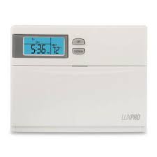This will enable the second heating stage. Psph521l Lux Psph521l Programmable Heat Pump Thermostat 2 Heat 1 Cool