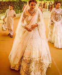 White Bridal Lehngha Indian Dresses Indian Wedding Outfits Bridal Outfits