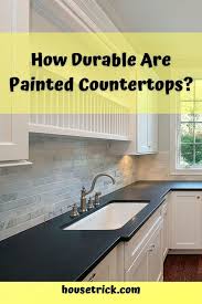 You can paint your existing laminate countertop to look like marble, for a fraction of the cost. How Durable Are Painted Countertops House Trick