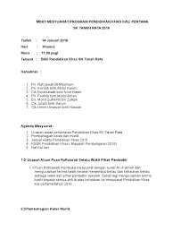 Contoh minit mesyuarat lbi 2017. Minit Mesyuarat Program Pendidikan Khas Kali Pertama