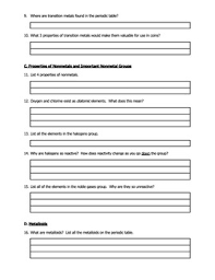 In this worksheet, we will practice describing, comparing, and explaining the physical and chemical properties of metals, nonmetals, and metalloids. Worksheet Groups Of The Periodic Table Incl Metals Nonmetals Metalloids