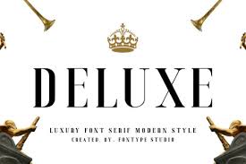 Tusindvis af nye billeder af høj kvalitet tilføjes hver dag. Deluxe Font Family Luxury Font Modern Style In Fonts On Yellow Images Creative Store