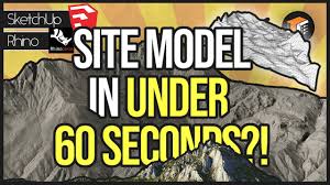 How To Model 3d Site Topography Terrain From Google Earth Sketchup Rhino Site Model Tutorial Youtube