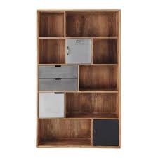 Libreria Stile Industriale In Massello Di Mango L 110 Cm Lenox Diseno Moderno De Muebles Muebles Para Libros Estantes Decorativos