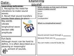 Worksheets are lesson 1 sound and music the physics classroom, sound energy unit grade 4, waves and sound work 1, sound and waves work, a guide to sound waves, lesson physical science wave theory and sound, sound waves, light and sound. Sound Waves Worksheets Teaching Resources