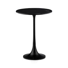 Nero Black Marble Accent Table Reviews Crate And Barrel Black Marble Side Tables Marble Accent Table Marble Accents