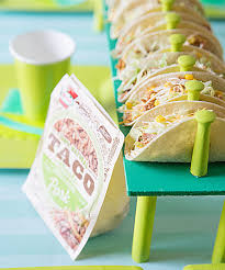That taco is so cute! Diy Taco Holder And Free Taco Party Sign To Download